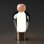 Nordic Mushroom Glass Table Lamp USB Plug for Bedroom Living Room by Afralia™