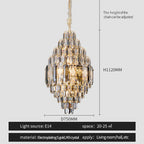 Crystal Pendant Lamp: Nordic Modern Luxury for Villa, Hotel, and Living Room