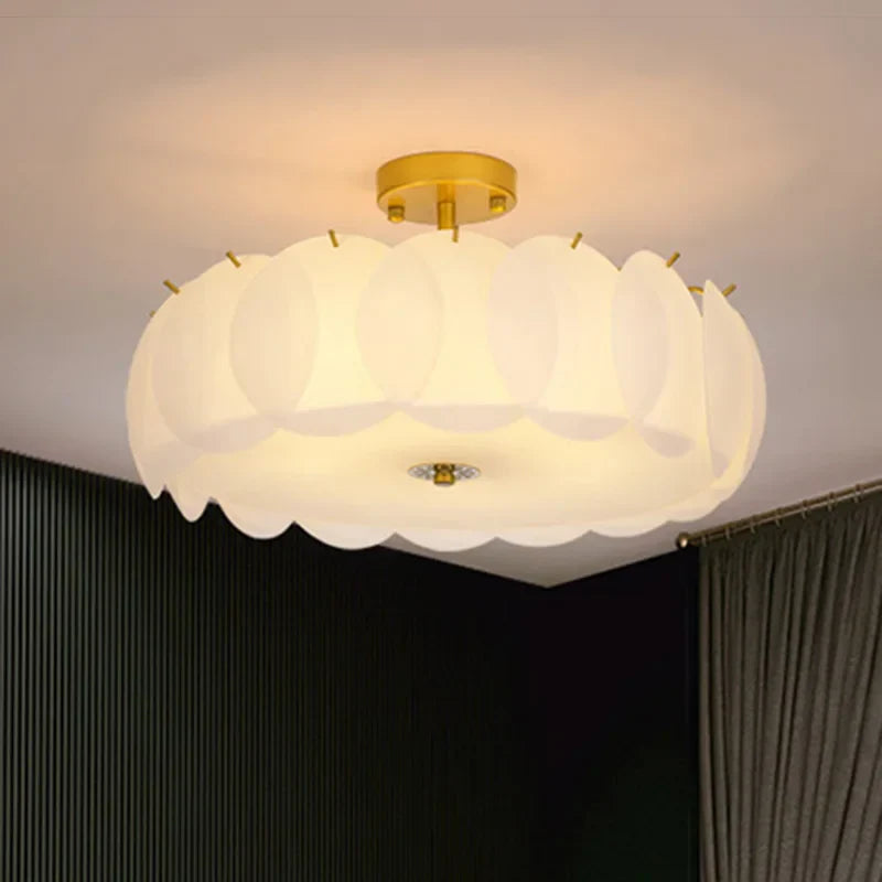 Stylish Glass Ceiling Chandelier for Modern Living Room and Bedroom Lighting