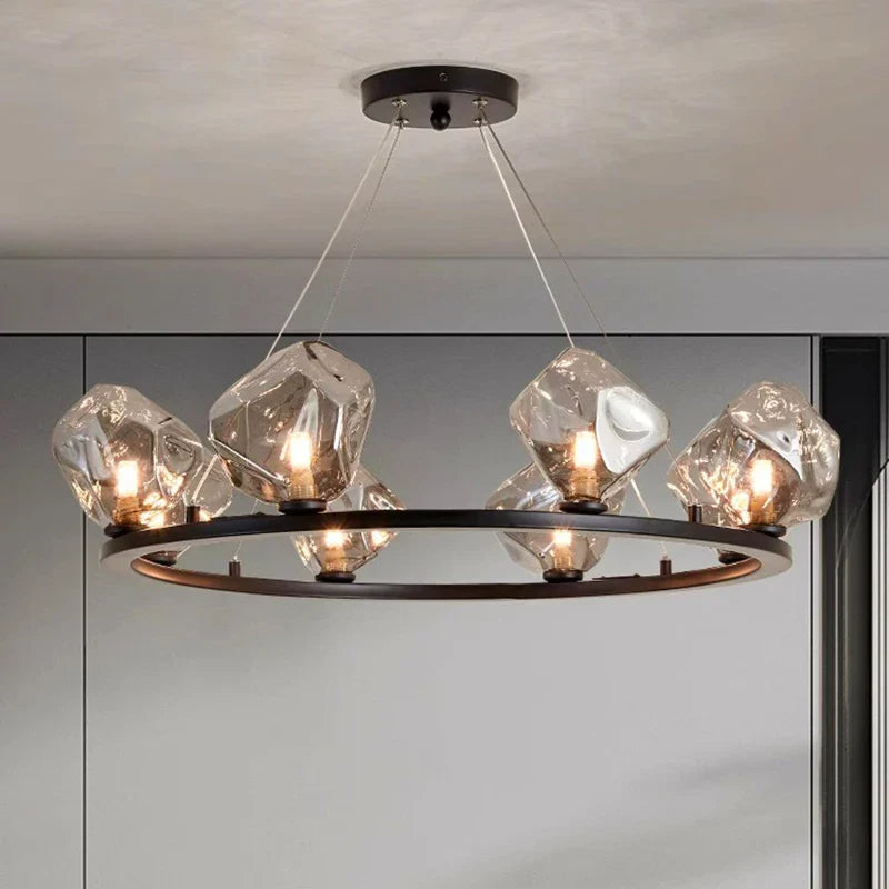 Modern LED Staircase Chandeliers for Living Room Lighting