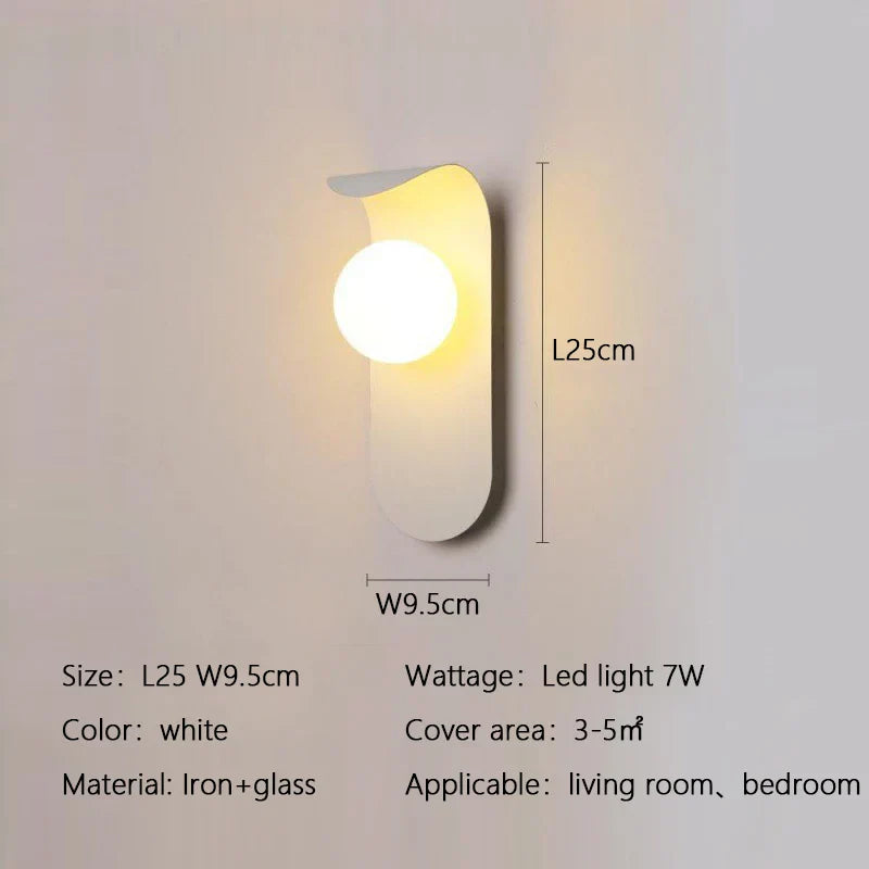 LED Round Wall Lamp for Modern Living Room and Bedroom Lighting