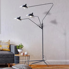 Black Aluminum Nordic LED Floor Lamp for Living Room, Bedroom - Standing Tall E27 Light