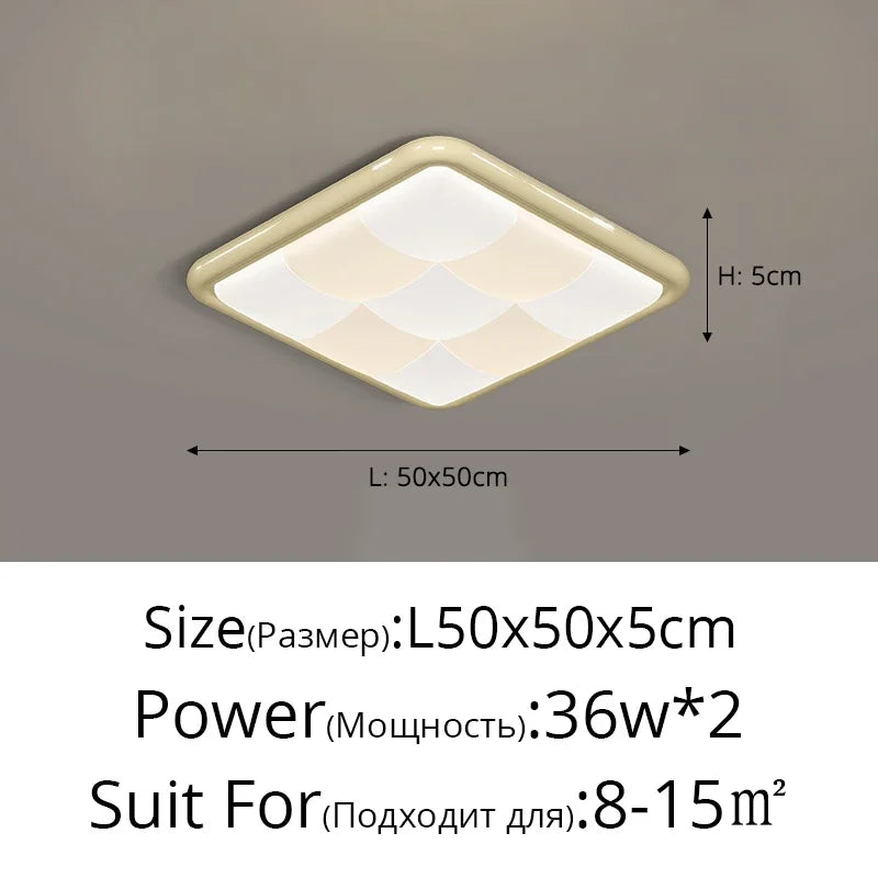 Cream Style LED Ceiling Lights - Modern, Simple, Atmospheric Lighting for Home