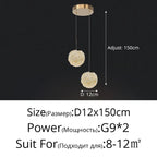 Crystal Ball Pendant Chandelier for Bedroom Bar Deco