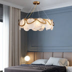 Nordic Light Luxury Smoke Grey Glass Chandelier for Bedroom and Dining Room