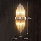 Crystal Strip LED Wall Lamp for Living Room, Bedroom, Study, Balcony Lighting
