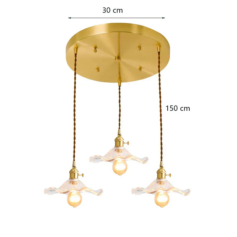 Lotus Leaf Pendant Lights: Modern Nordic Glass Pendant Lamp for Bedroom, Dining Room, Kitchen