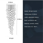 Magnolia Flower G9 LED Chandelier - White Luxury Pendant Light Fixtures