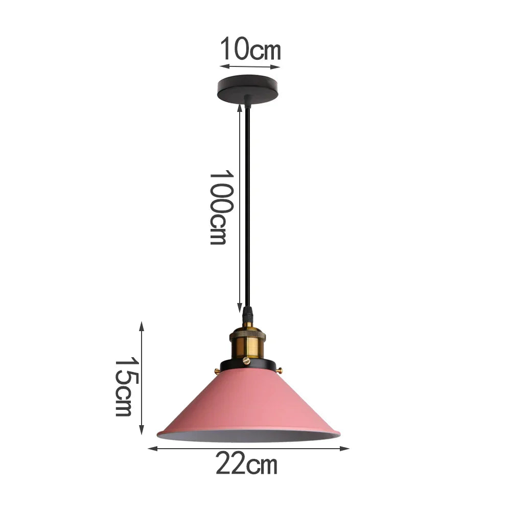 Nordic Aluminum Pendant Lights Modern Wood Hanging Lighting E27 LED Loft Suspension Luminaire