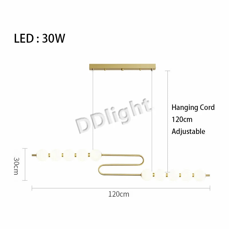 Modern Copper LED Chandelier for Living Room, Bedroom, Dining, Kitchen Decor