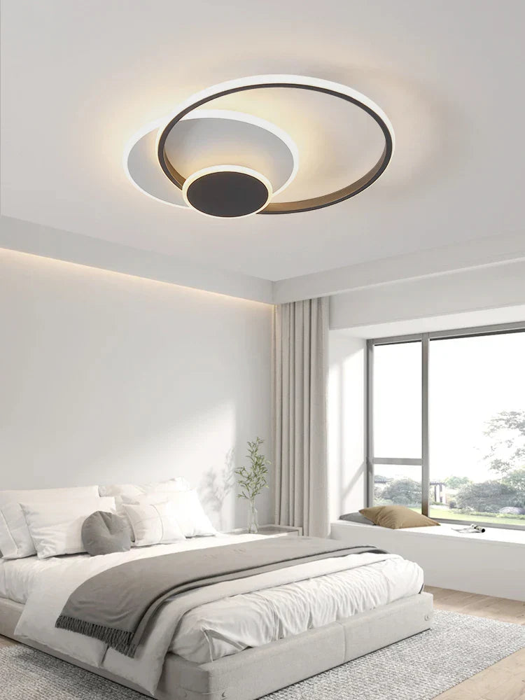 Circles LED Ceiling Lights Modern Minimalism Dimmable Bedroom Lamp Fixtures