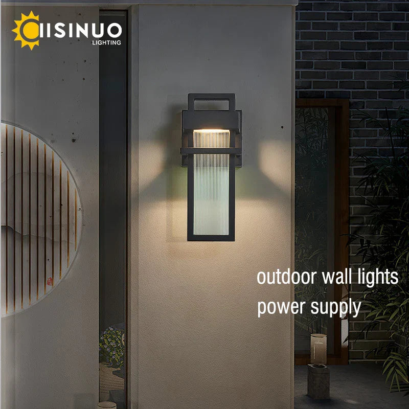 Matte Black LED Outdoor Wall Sconce for Garage Garden and Entryway