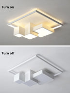 Nordic Square Ceiling Lamp - Modern Master Bedroom Lighting