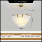 Shell Shape Glass Chandelier Ceiling Lamp - Modern Nordic Style Pendant Light