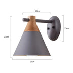 Nordic Iron Art Wall Sconce Shade with E27 Base for Modern Living Spaces