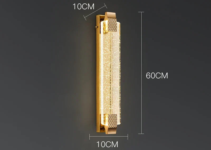 Crystal Wall Lamp Luxury Bedroom Bedside Living Room Decorative Light