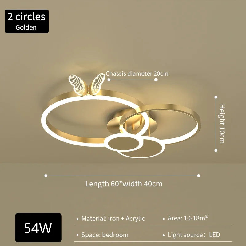 Butterflies Ceiling Light: Modern Luxury Home Lighting Fixture