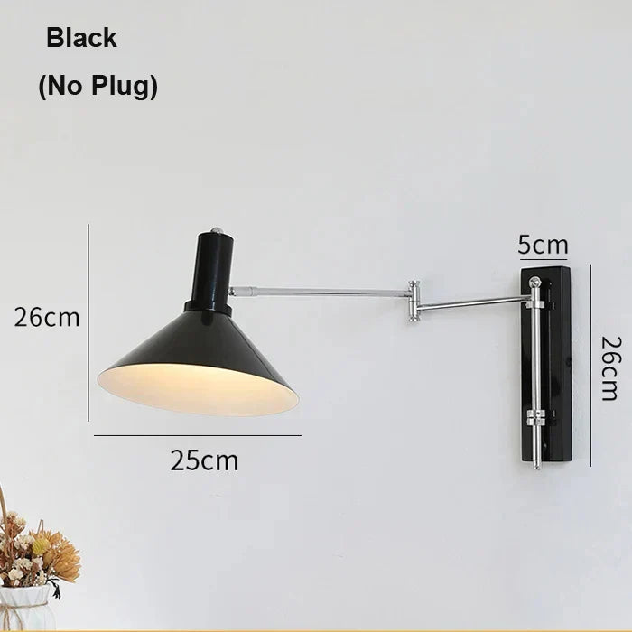 Retro Foldable LED Wall Light for Bedroom Reading
