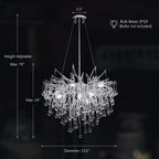 Luxury Crystal LED Chandelier Silver Gold G9 - Perfect for Indoor Hall Living Room Dining Room