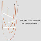 Afralia Leather Belt Chandelier: Modern Glass Tube Designer Lighting for Home, Restaurant & Villa
