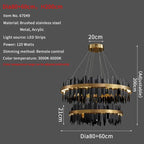 Luxury Modern Chandelier Circle Pendant Light for Living Room by Afralia™
