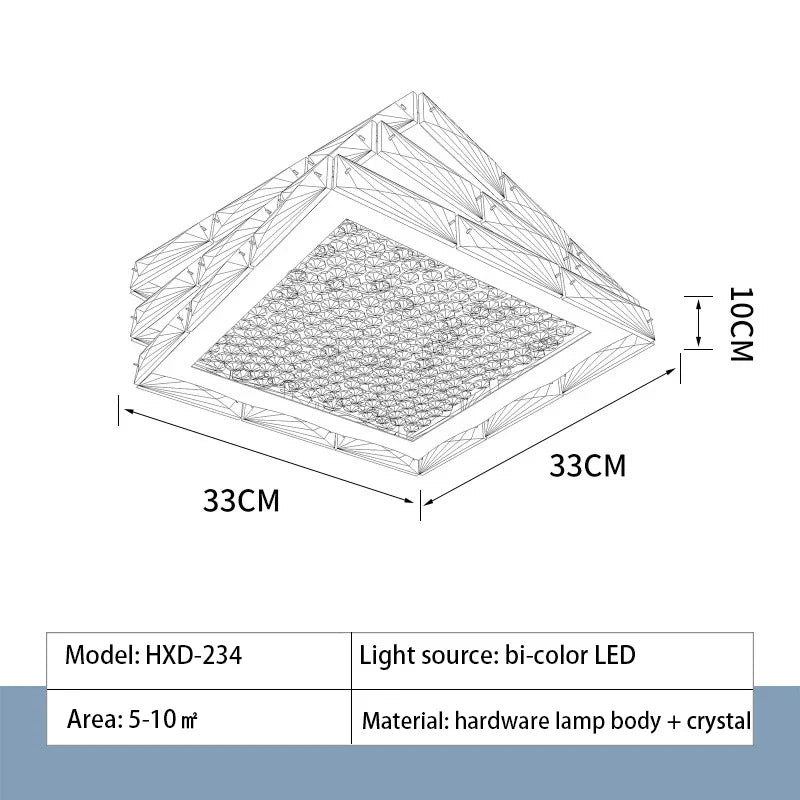Crystal Ceiling Lamp: Nordic Gold LED Light for Bedroom, Hotel, Office, Living Room.