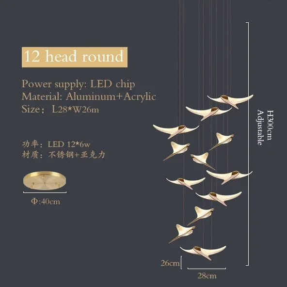 Ocean Dolphin Pendant Chandelier