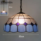 Diamond Square Stained Glass Pendant Light for Home Decor and Lighting