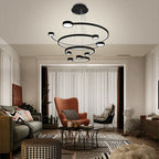 LED Ring Chandelier: Modern Nordic Hanging Light for Dining, Living Room, and Lobby