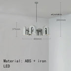 Modern Plastics Chandelier for Dinning Room Art Decor Pendant Lighting