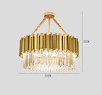 Crystal Gold Chandeliers: Modern Luxury for Villa Living Room - Nordic Design