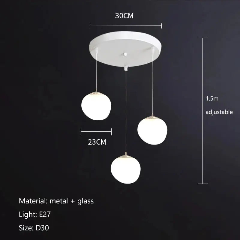 Gregg Glass Pendant Light: Stylish LED Hanging Lamp for Dining Kitchen LOFT.