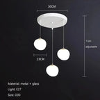 Gregg Glass Pendant Light: Stylish LED Hanging Lamp for Dining Kitchen LOFT.