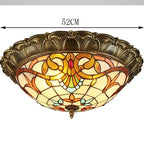 Bohemian Glass Ceiling Light: European Baroque Style for Home Decor & LED Lighting.