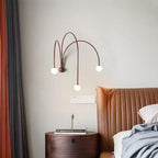 Iron Glass LED Wall Light for Living Room Bedside Table Restaurant Home Decorations