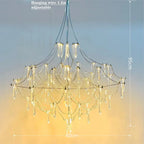 Firefly Crystal Chandelier Modern Suspension Design for Living/Dining/Bedroom