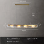 Art Glass Dining Table Chandelier: Modern Luxury LED Hanging Light Fixtures