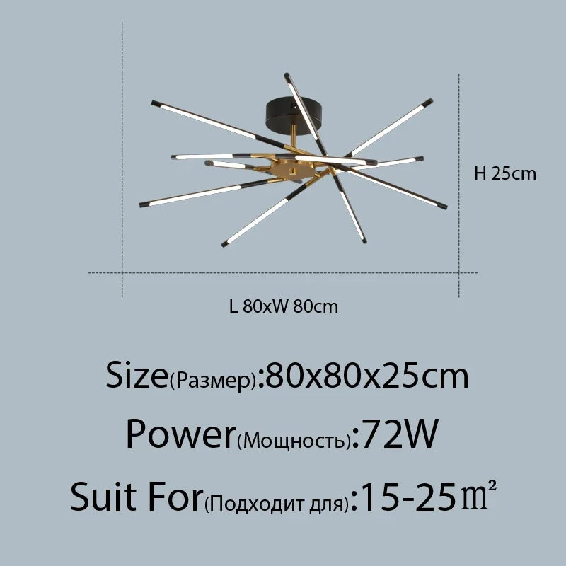 Linen Ceiling Chandelier: Black Gold Pendant Lamp for Home, Office, or Restaurant