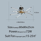 Linen Ceiling Chandelier: Black Gold Pendant Lamp for Home, Office, or Restaurant