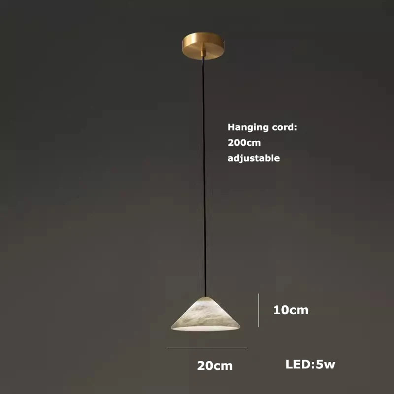 Alabaster Pendant Lights LED Designer Hanging Lamps For Living Room