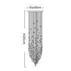 Crystal Chandelier: Modern Staircase & Lobby LED Lighting for Luxury Décor