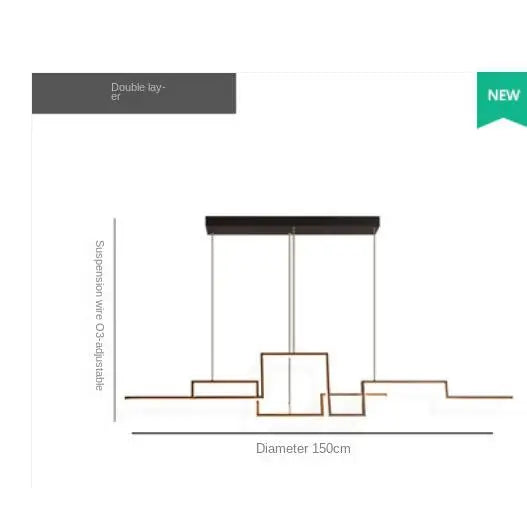 Modern Dining Room LED Chandelier & Hanging Lamps with Sleek Aluminum Design