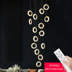 Modern Ring Chandelier for Living Room, Dining Room, Bedroom, Kitchen, and Attic