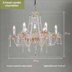 Crystal Chandelier: Elegant French Light Luxury Candle Design for Romantic Living and Dining Rooms