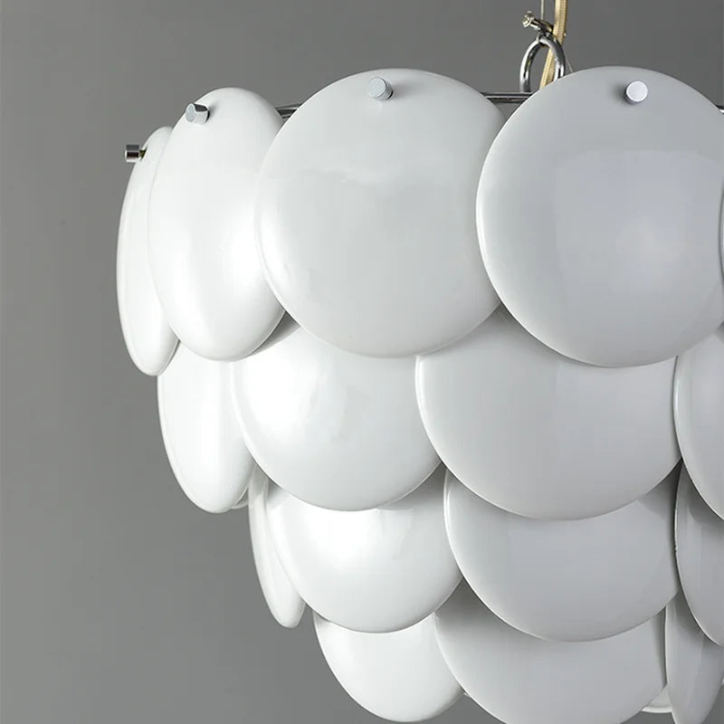 Ceramic Chandelier White Droplight: Contemporary Nordic Style Pendant Light for Modern Home Decor