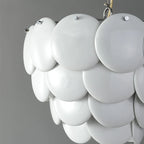 Ceramic Chandelier White Droplight: Contemporary Nordic Style Pendant Light for Modern Home Decor