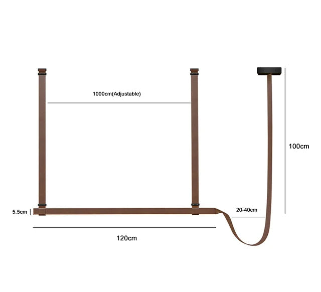 Minimalist Leather Pendant Lamp for Restaurants, Bars, and Tea Rooms