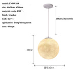 Cream Moon LED Pendant Chandelier: Modern Living Room Kitchen Bedroom Lighting
