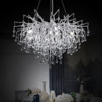 Luxury Crystal LED Chandelier Silver Gold G9 - Perfect for Indoor Hall Living Room Dining Room