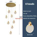 Crystal Spiral Chandelier LED Modern Minimalist Staircase Living Room Light